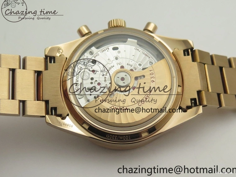 0724 Speedmaster ’57 Co-Axial RG OMF 1:1 Best Edition White Dial On RG Bracelet A9300 (Free Leather Strap) Durable 8065